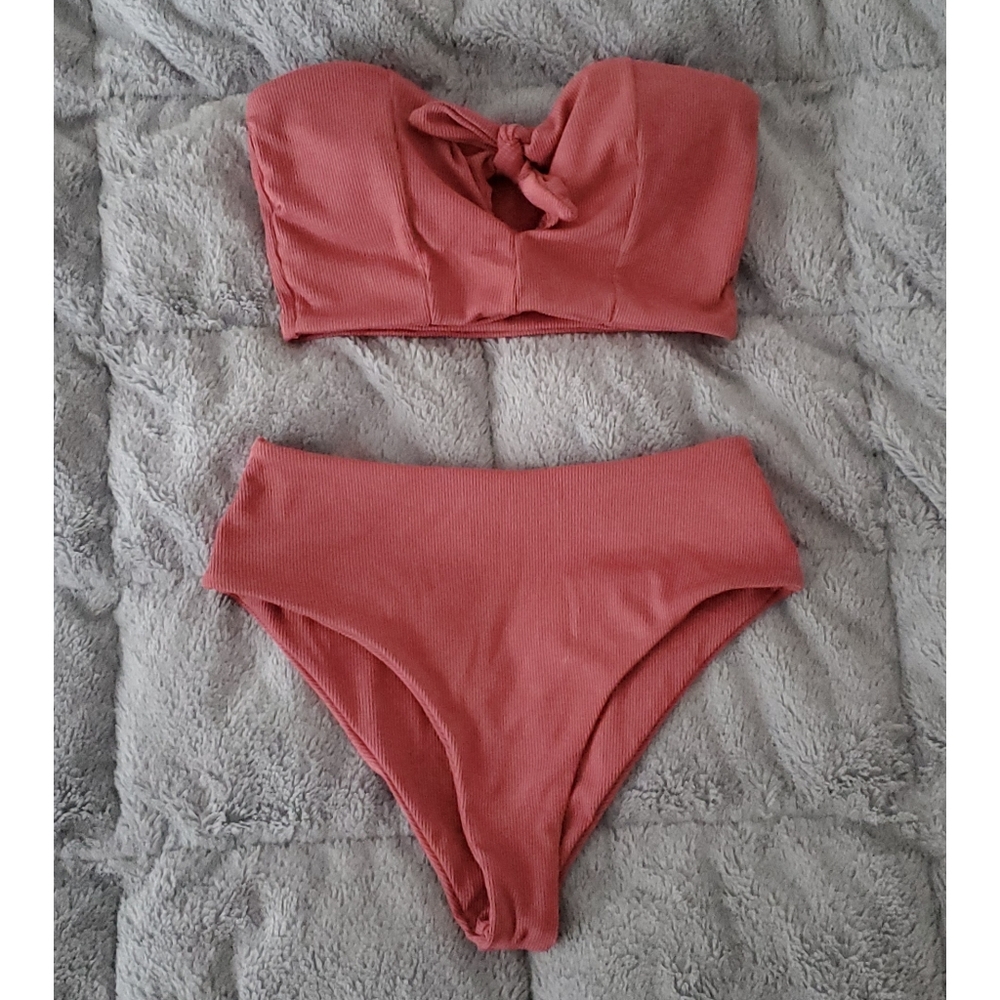 Ribbed High Waisted Bikini